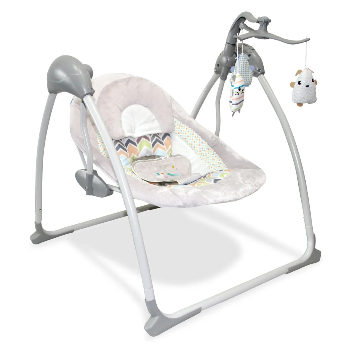BEBEGLO - Sillanido Mecedora Electronica Con Movil Light Gray Rs-17760 Bebeglo