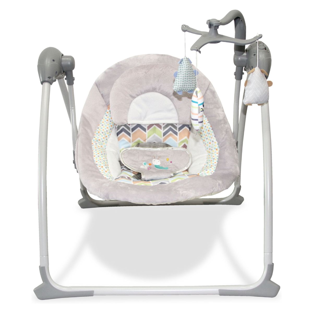 BEBEGLO - Sillanido Mecedora Electronica Con Movil Light Gray Rs-17760 Bebeglo