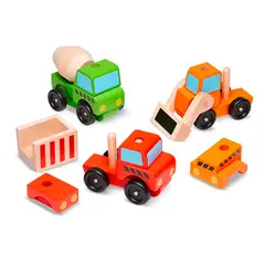 MELISSA & DOUG - Vehículos de Construcción de Madera