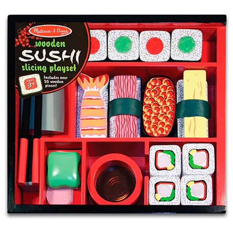 MELISSA & DOUG - Melissa & Doug Set Sushi de Madera