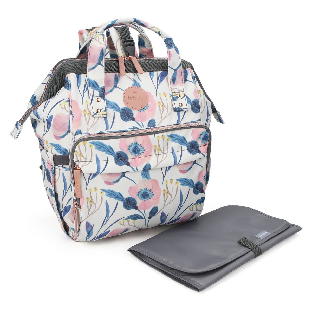 INFANTI - Bolso Maternal Pañalera Open Floral Infanti