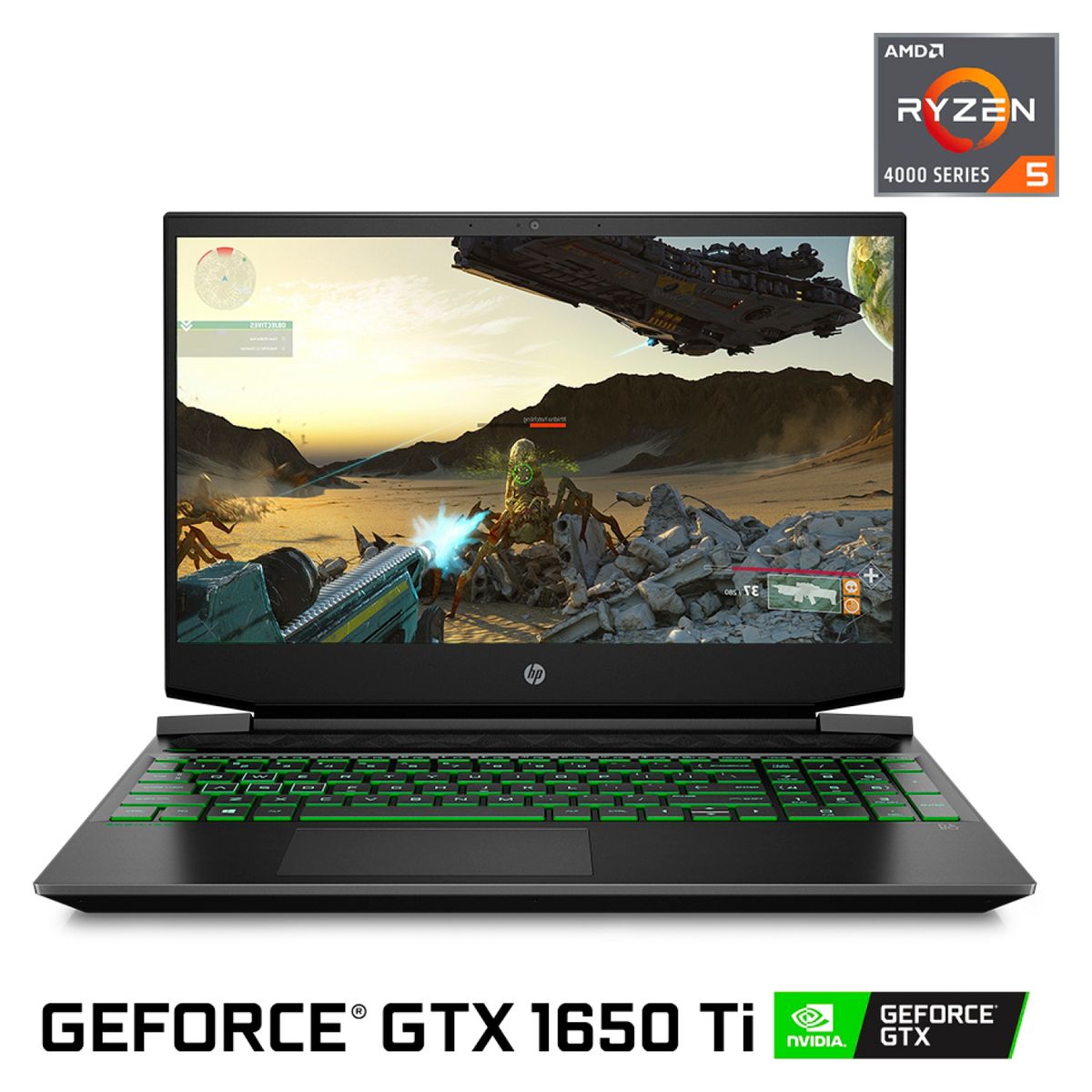 HP - Notebook HP Gamer HP Pavilion 15-EC1037LA AMD Ryzen 5 4600H 8GB RAM 512GB SSD Gráficos NVIDIA GeForce GTX 1650Ti 4GB 15,6" Full HD