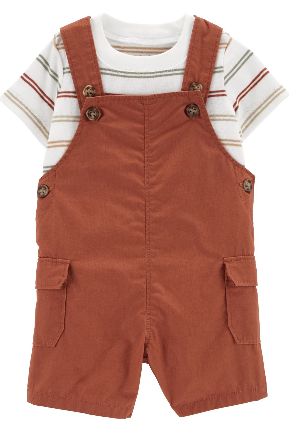CARTER'S - Conjunto 2 Piezas Jardinera Corta y Polera Bebé Niño Carter's