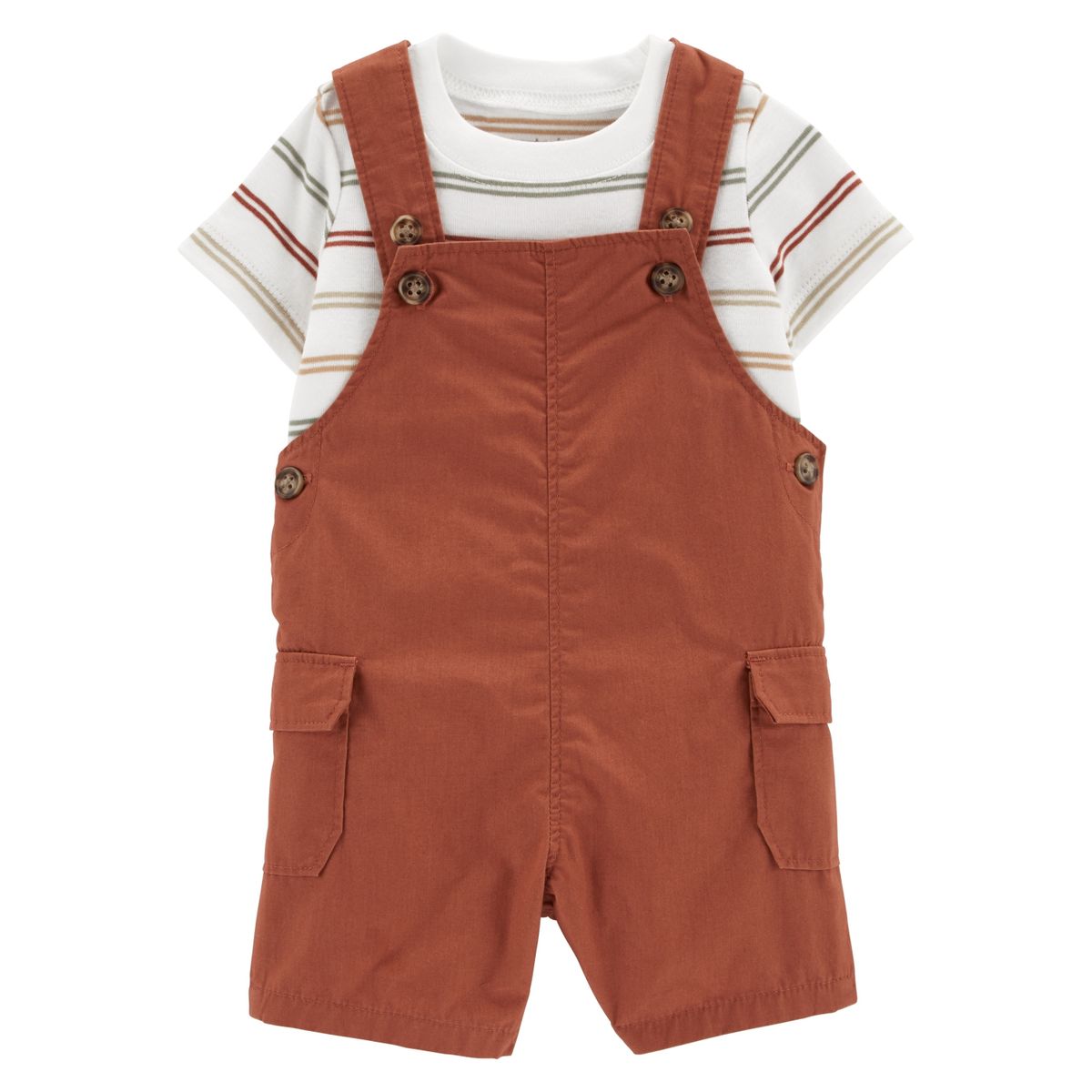 CARTER'S - Conjunto 2 Piezas Jardinera Corta y Polera Bebé Niño Carter's