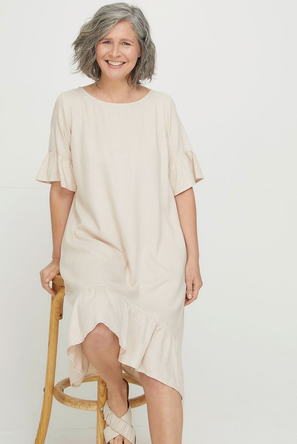 S COCCI - Stefano Cocci Vestido Corto Lino Mujer
