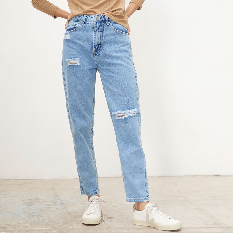 BASEMENT - Basement Jeans Mom Fit Tiro Alto Mujer