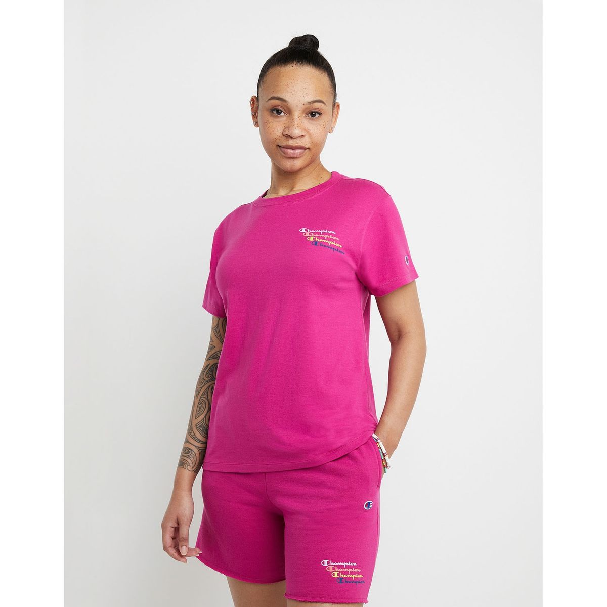 CHAMPION - Champion Polera Manga Corta Algodón Mujer