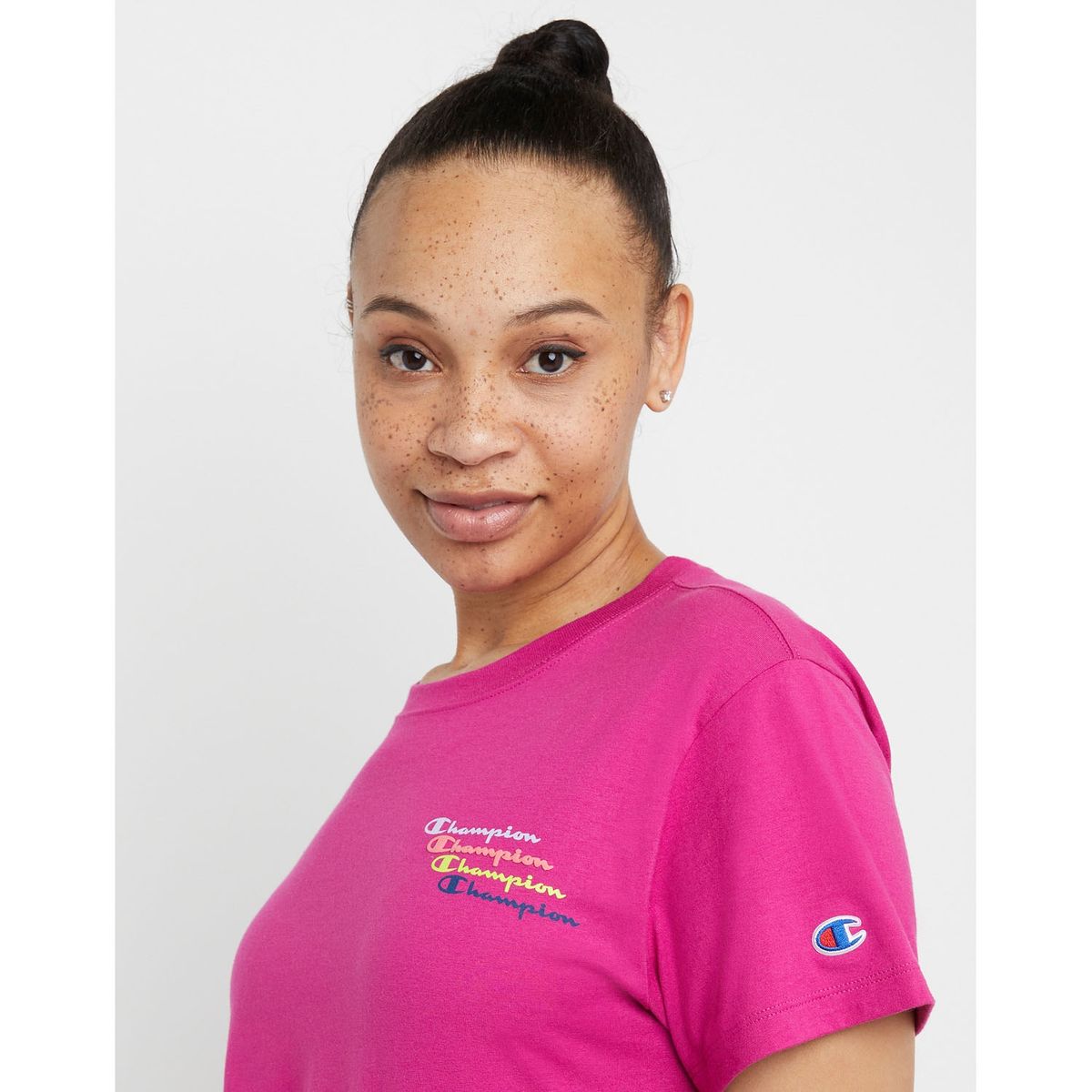 CHAMPION - Champion Polera Manga Corta Algodón Mujer