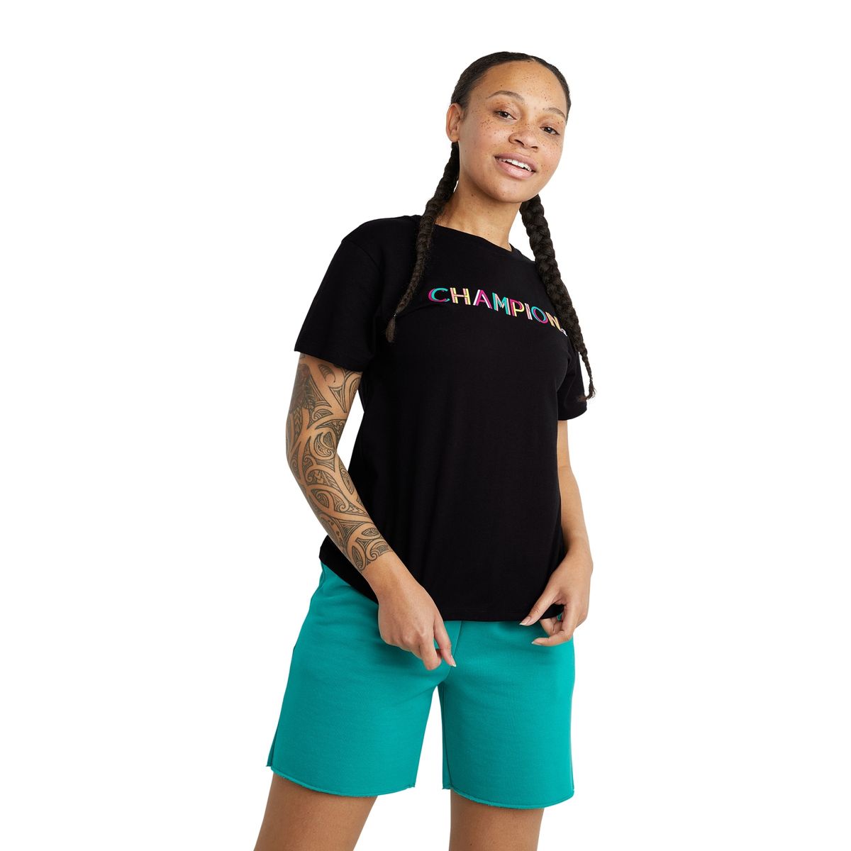 CHAMPION - Champion Polera Manga Corta Algodón Mujer