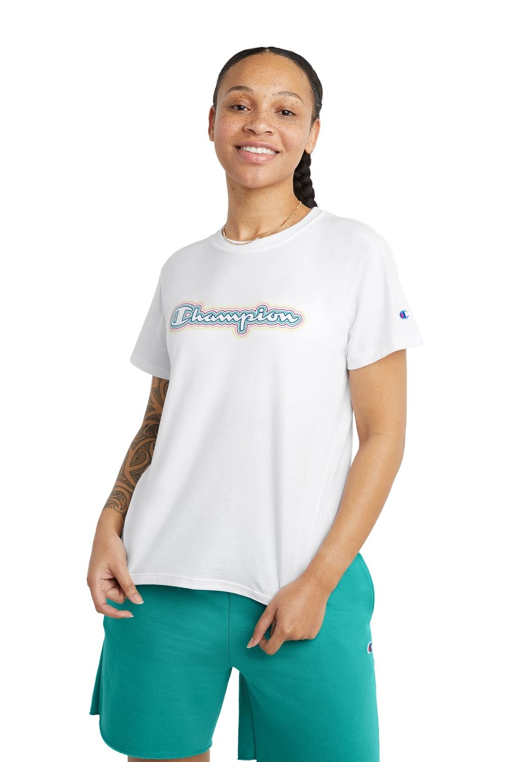 CHAMPION - Champion Polera Manga Corta Algodón Mujer