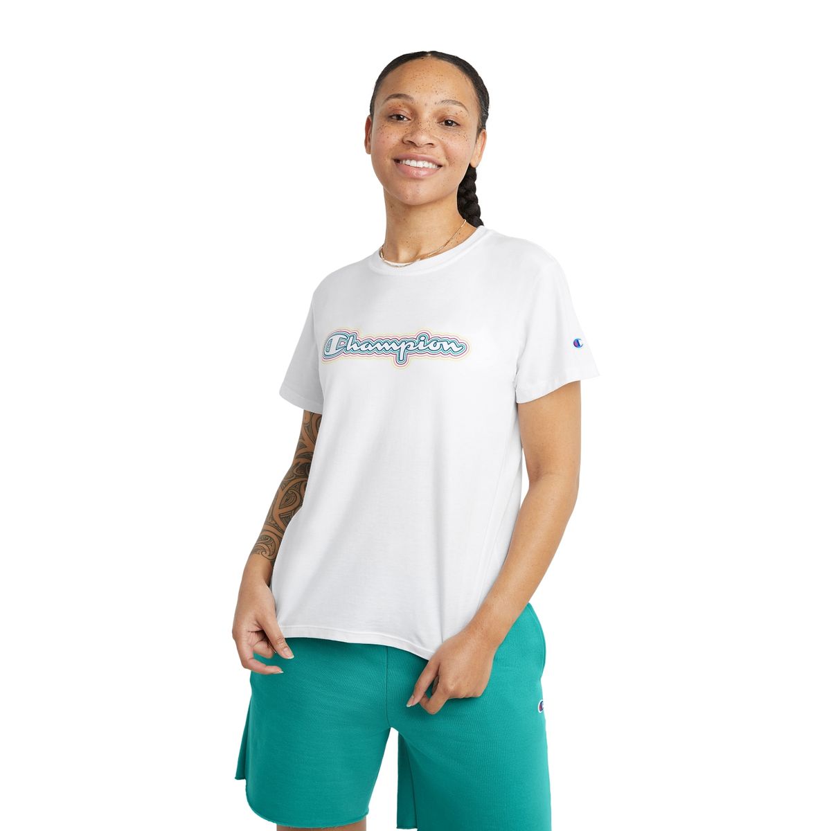 CHAMPION - Champion Polera Manga Corta Algodón Mujer