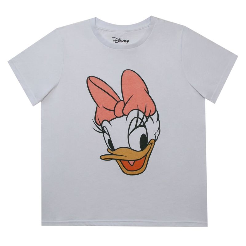 DISNEY - Polera Mujer Daisy Cara Blanco Disney