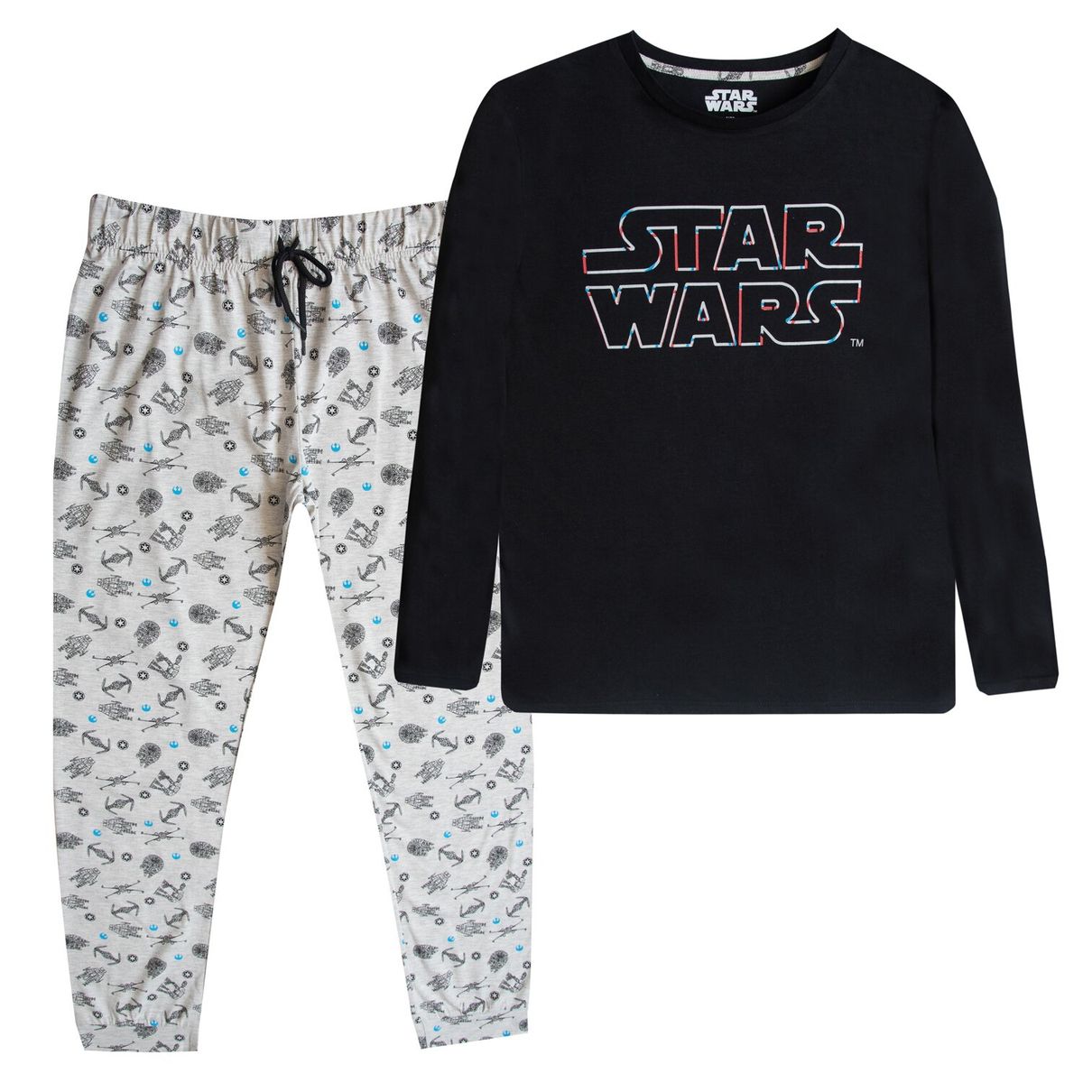 STAR WARS - Pijama Hombre Logo Classic Negro Star  Wars