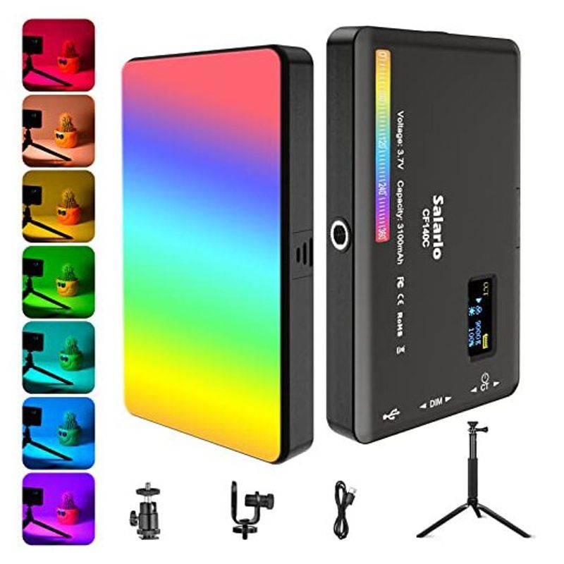  - Luz Rgb Salarlo para Fotografia Recargable