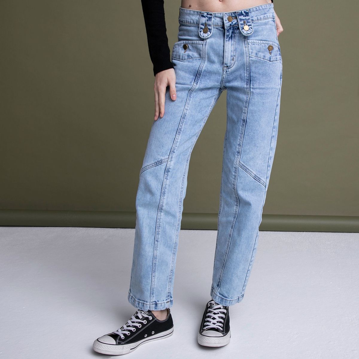 RUPHA - Rupha Jeans Straight Mari Tiro Medio Mujer