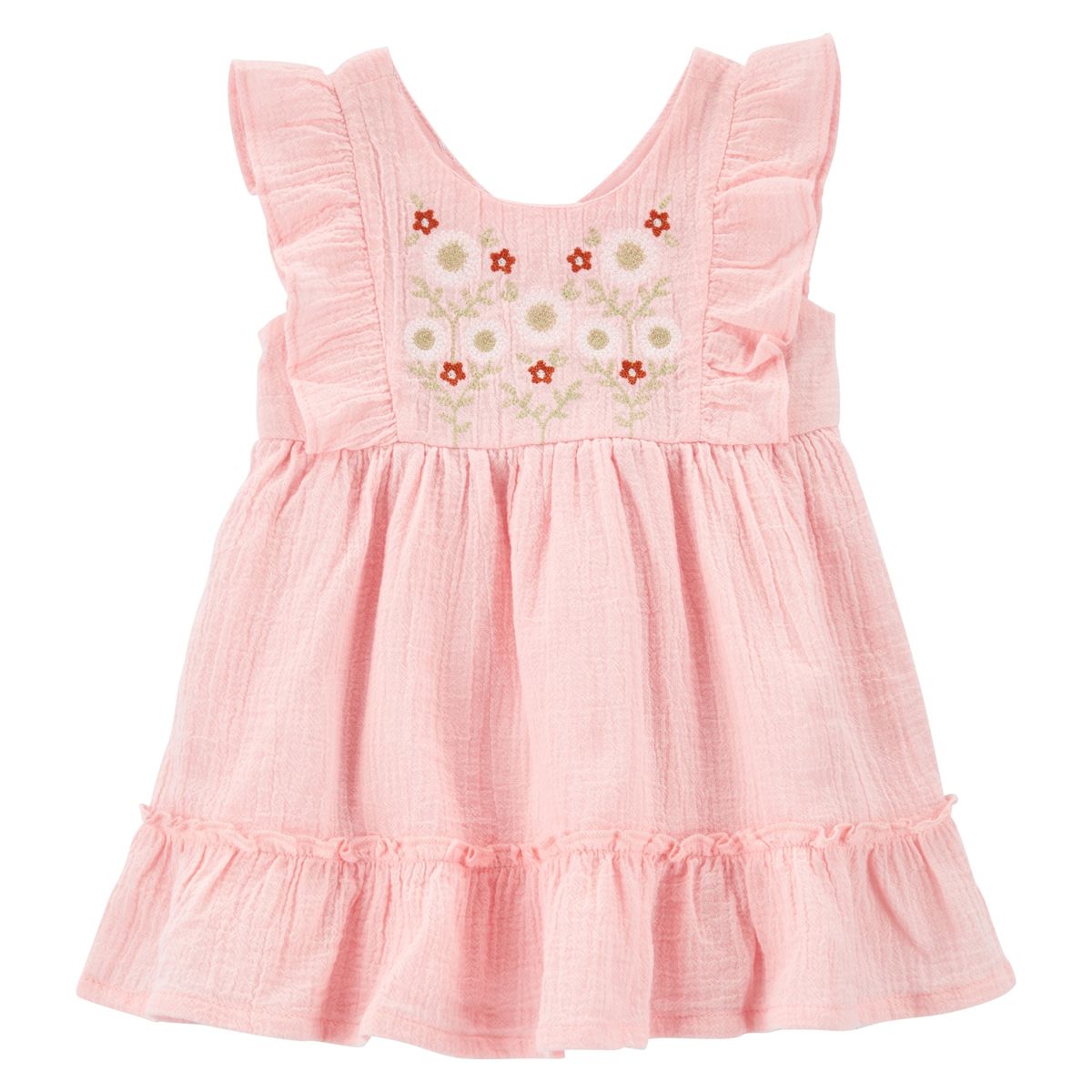 CARTER'S - Vestido Bordado con Cubre Pañal Bebé Niña Carter's