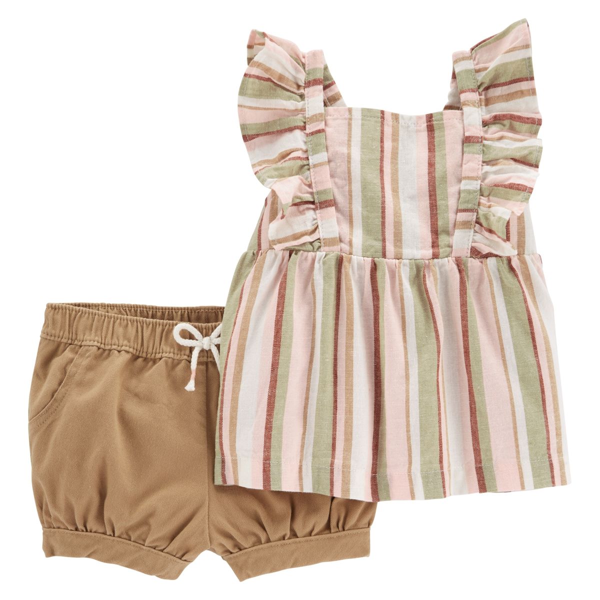 CARTER'S - Conjunto 2 piezas Blusa y Short Bombacho Bebé Niña Carter's