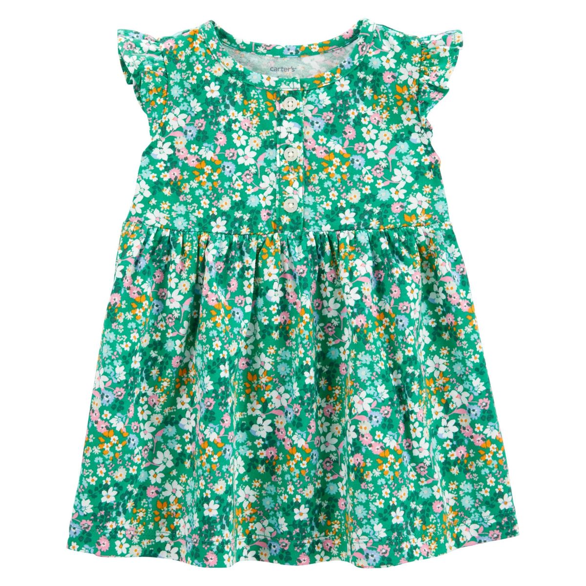 CARTER'S - Vestido Algodón Floreado Bebe Niña