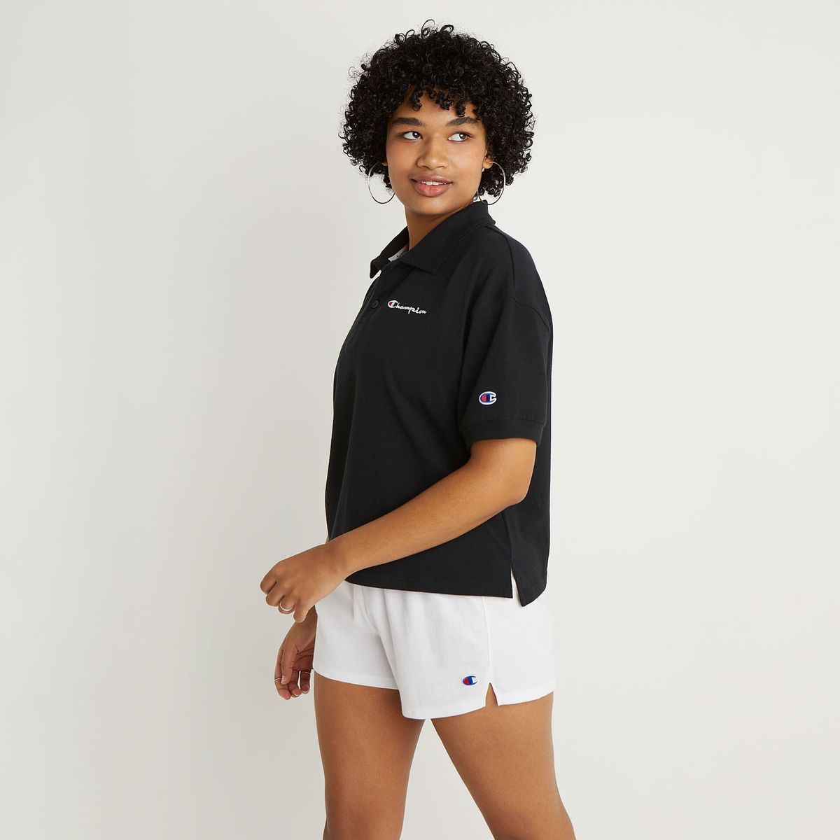 CHAMPION - Polera Manga Corta Algodón Mujer Champion