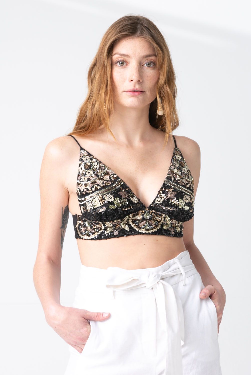 FREE PEOPLE - Free People Bralettte Embroidery Mujer