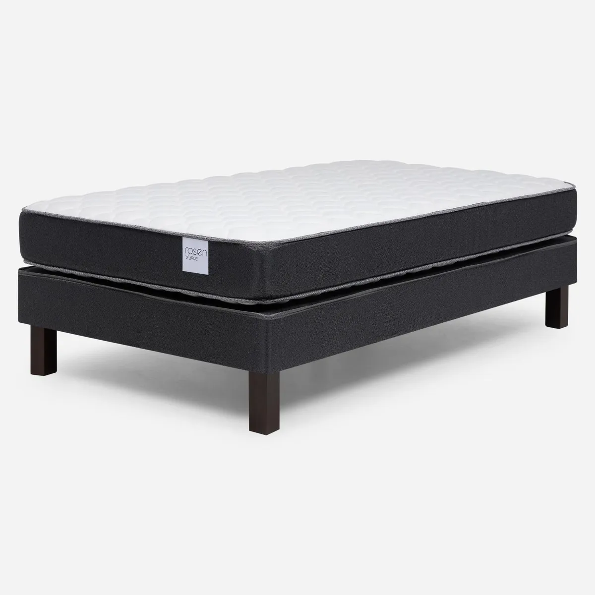 ROSEN - Cama Europea 1.5 Plaza Wave + Respaldo Tabor G Rosen