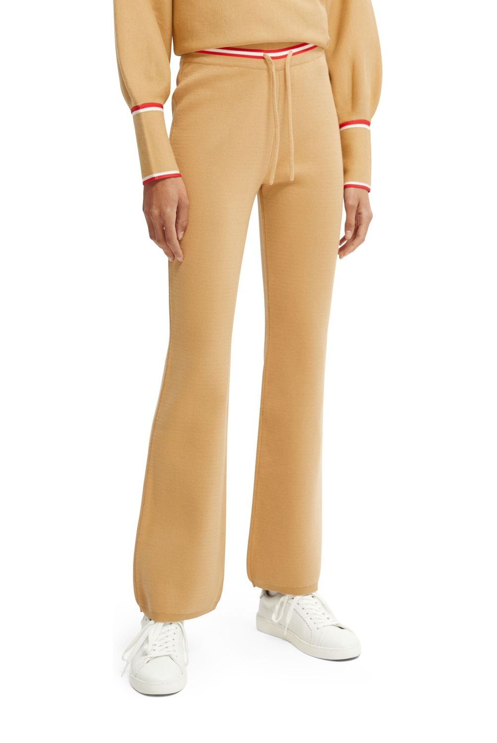 SCOTCHSODA - Jogger Flare Tiro Alto Algodón Mujer Scotchsoda