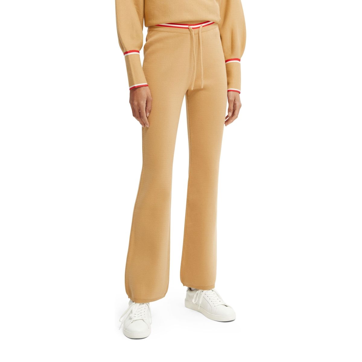 SCOTCHSODA - Jogger Flare Tiro Alto Algodón Mujer Scotchsoda