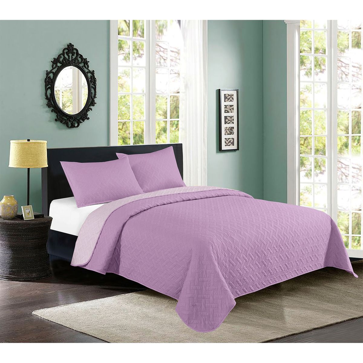 ILLUSIONS - Quilt Bicolor Purple