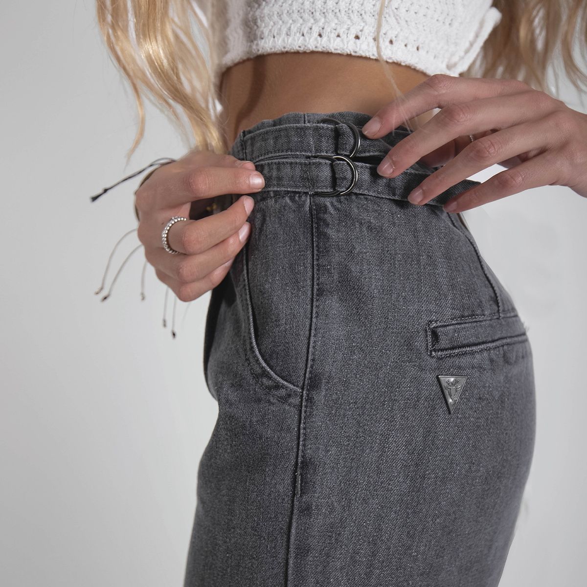 RAINDOOR - Raindoor Jeans Wide Leg Tiro Alto Mujer