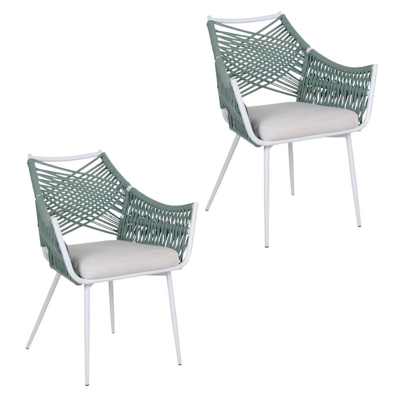 NOVAHUS - Pack 2 Sillas Terraza Macrame Ii Gris