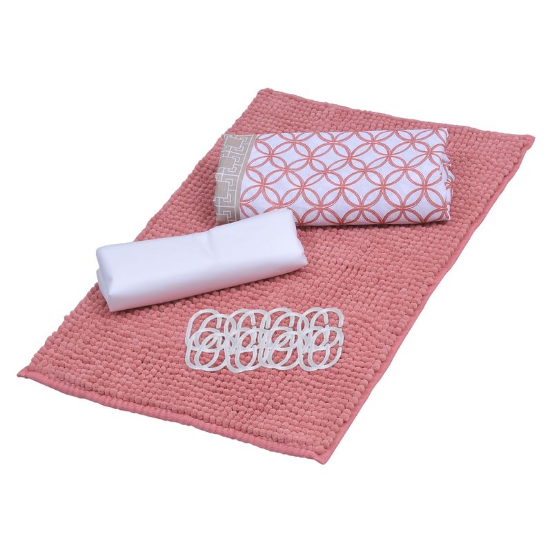 MASHINI - Set Cortina Baño 4 Piezas Caja Alamo Mashini