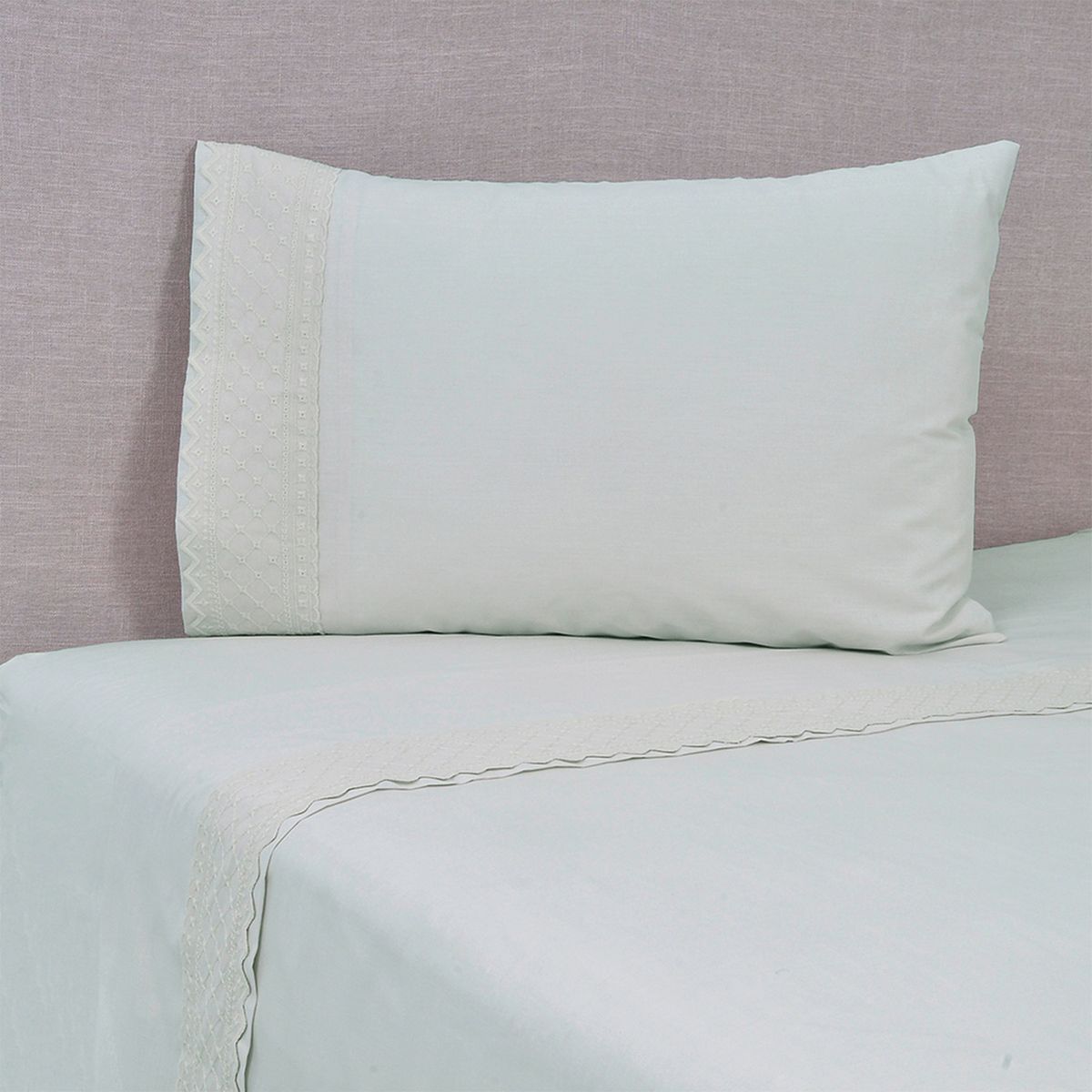 MASHINI - Juego de Sábanas Broderie Bricks Spa Mashini