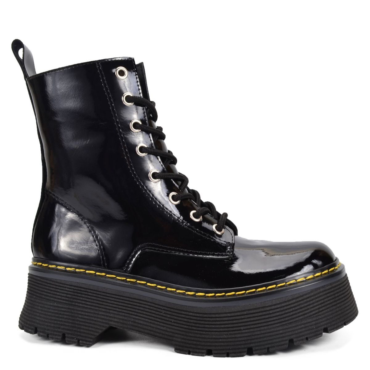 JOKU - Botín Mujer Cuero Negro Joku