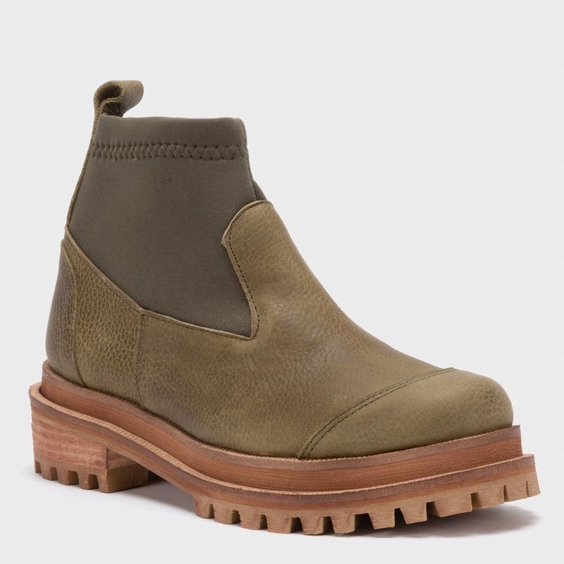 COLMADA - Colmada Botín Mujer Cuero Verde
