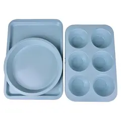 ROICHEN - Set Repostería 3 Piezas Celeste Magnolia