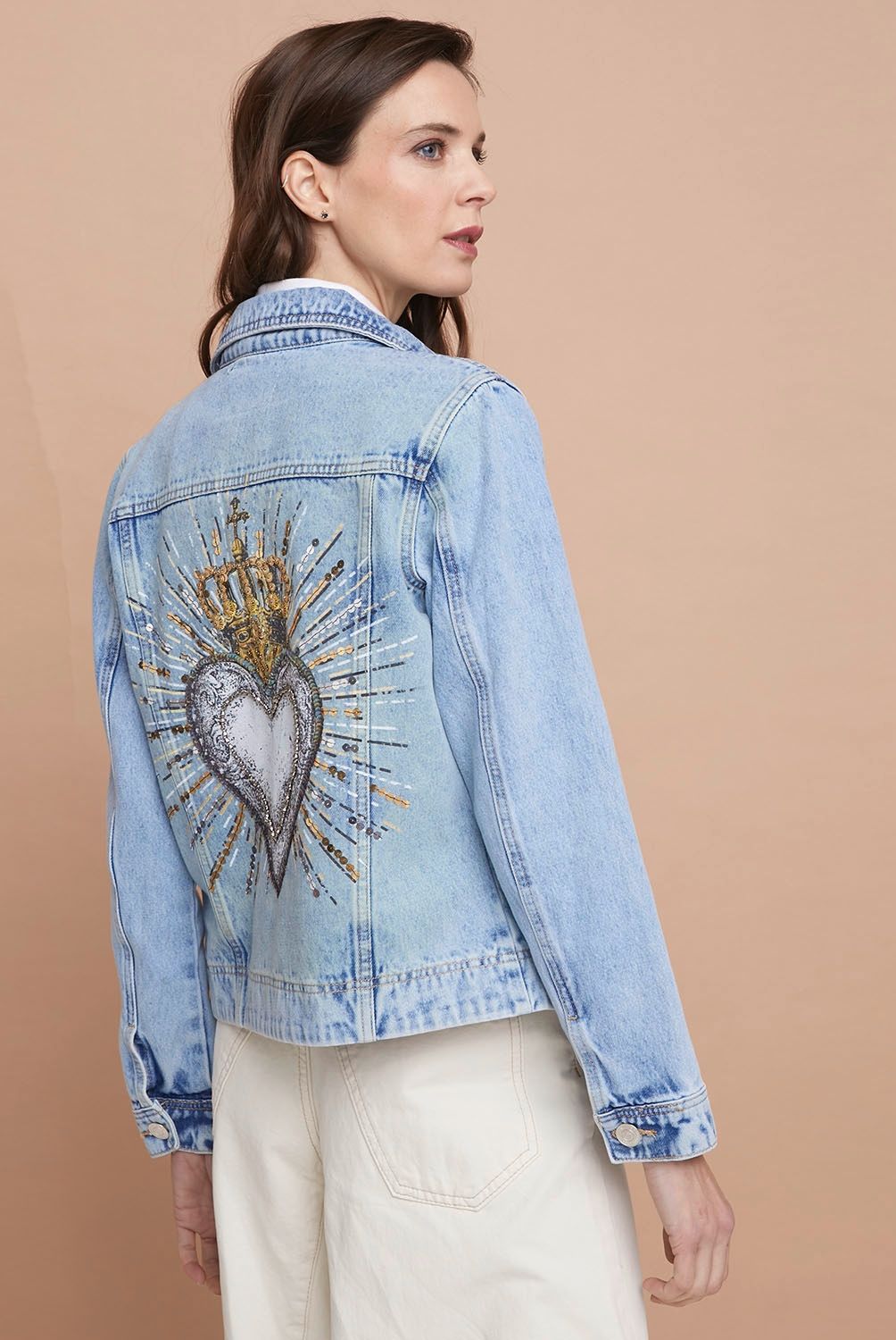APOLOGY - Chaqueta Mujer Bordada Corazón Fundación Nuestros Hijos Cecilia Bolocco para Apology