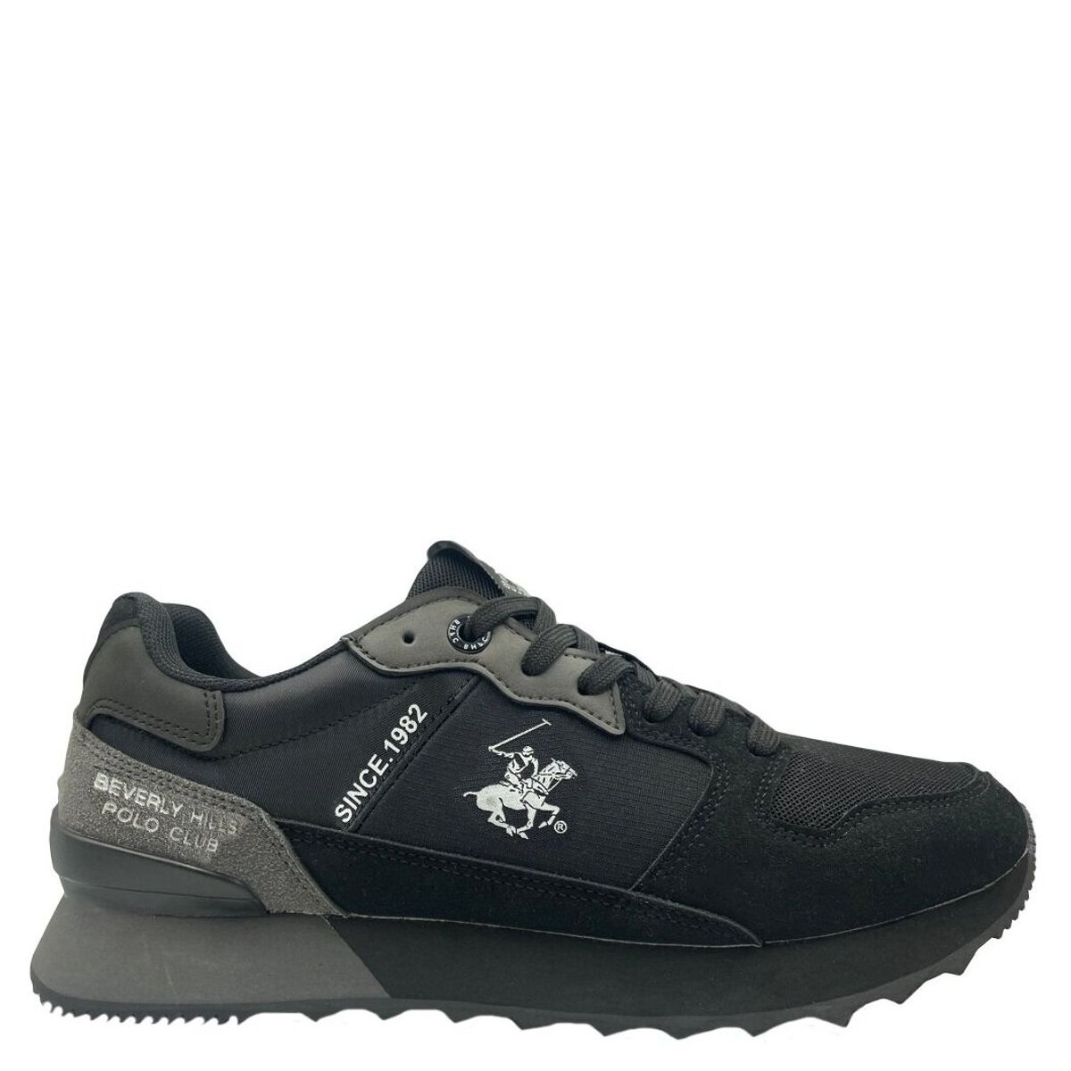 BEVERLY HILLS POLO CLUB - Zapatilla Urbana Hombre Reign Negra