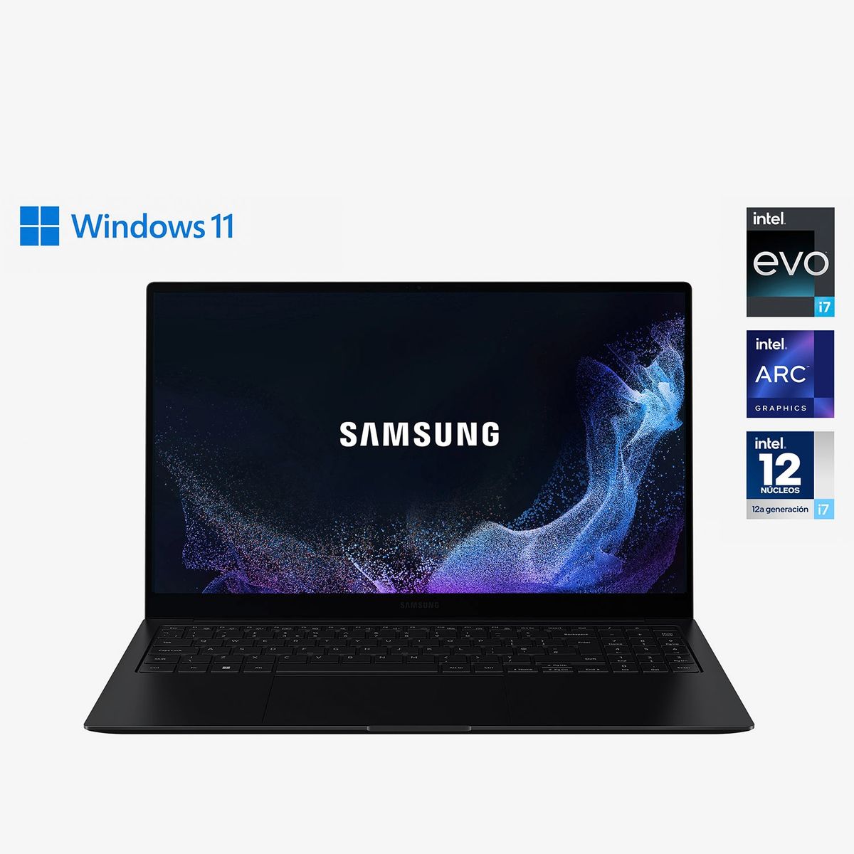 SAMSUNG - Galaxy Book2 Pro 15 Gray I7 12va 16GB RAM 512GB SSD Graficos Intel Arc A350 FHD AMOLED Windows 11