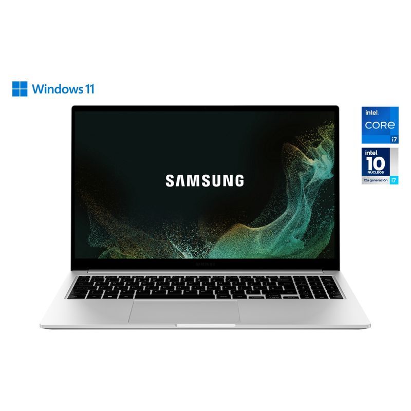 SAMSUNG - Galaxy Book2 Silver I7 1255U 12va 8GB RAM 512GB SSD 15.6" Windows 11