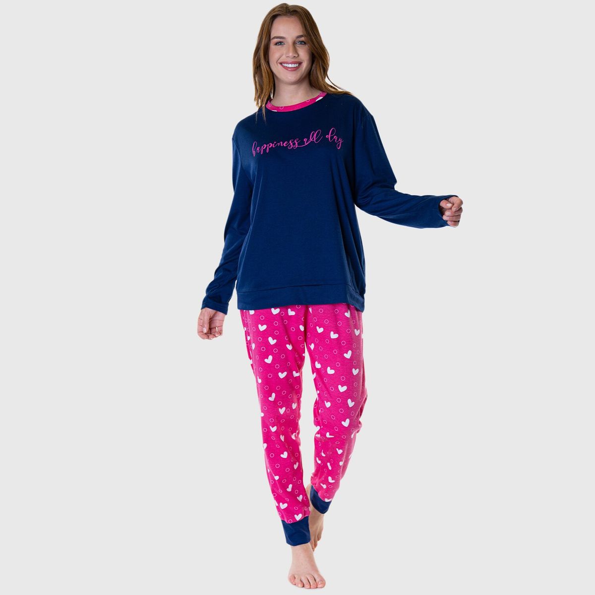 BAZIANI - Pack Pijama de Algodón Mas Pantuflas Baziani