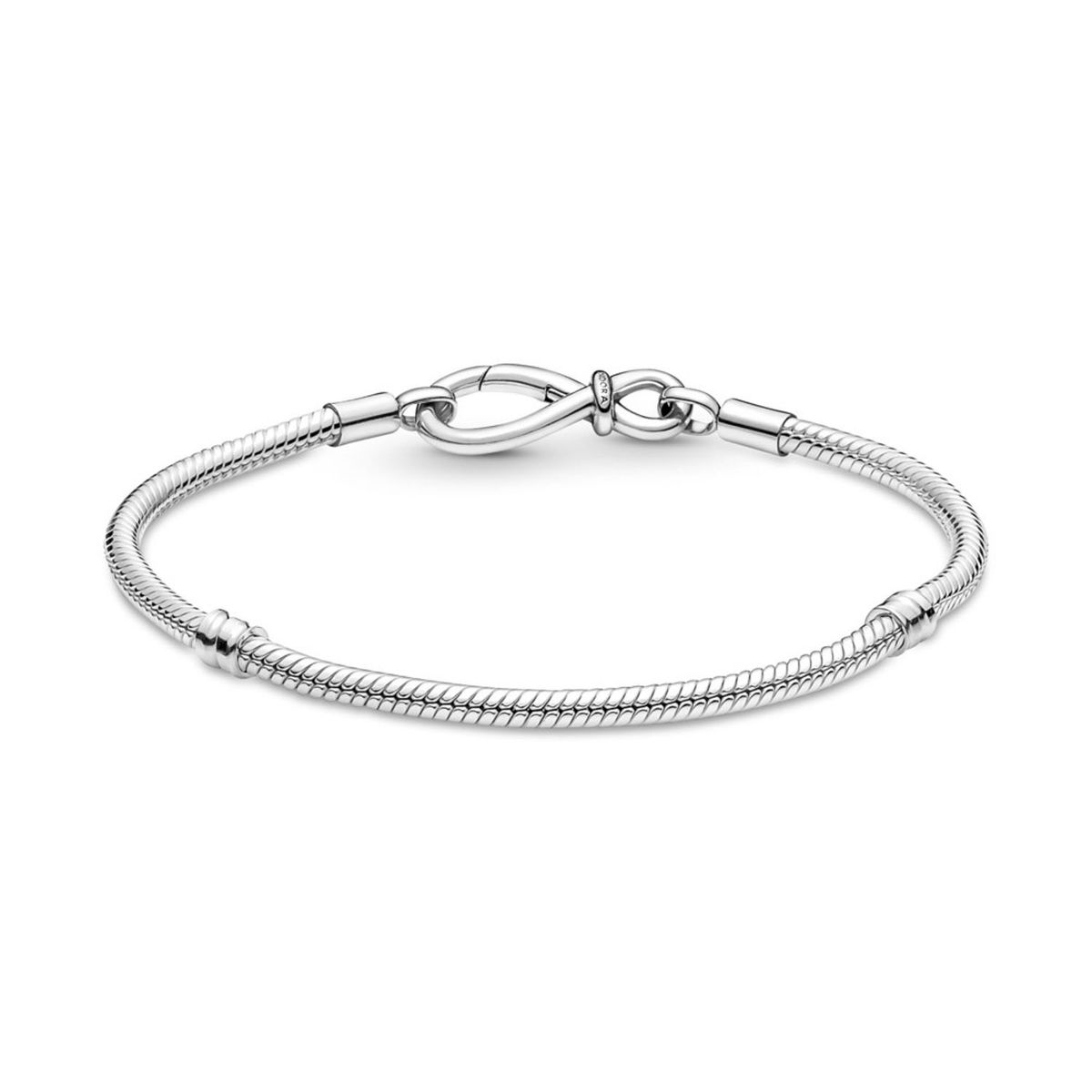 PANDORA - Brazalete Cadena De Serpiente Nudo Infinito De Plata Mujer Pandora