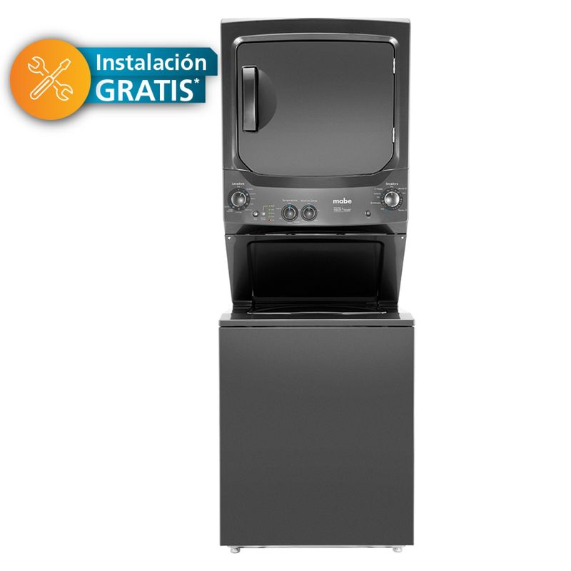 MABE - Centro de Lavado Gas 17 / 12 kg Diamond Gray MCL2040PSDG0