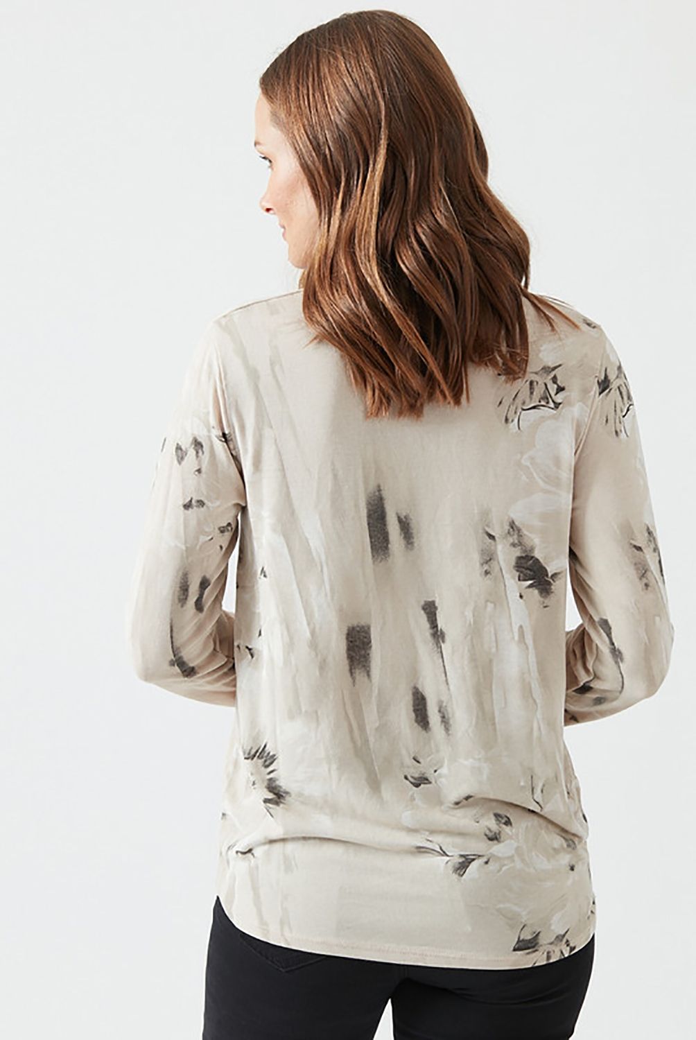 PRIVILEGE - Polera Cuello Alto Estampada