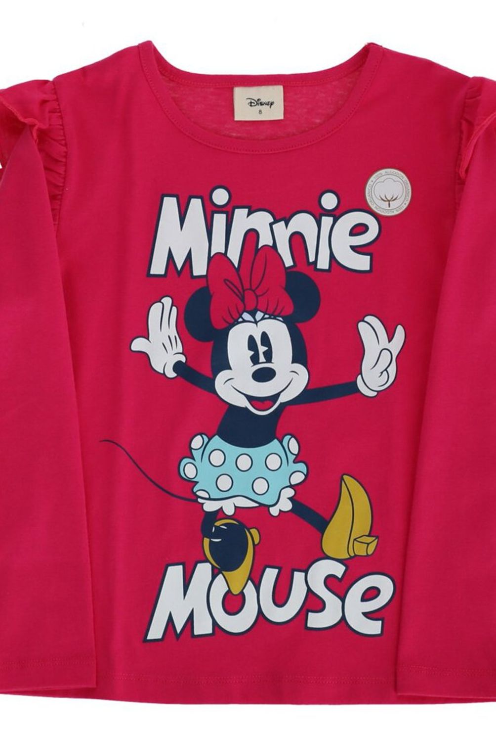 Disney - Polera Manga Larga Niña Minnie Fucsia Disney