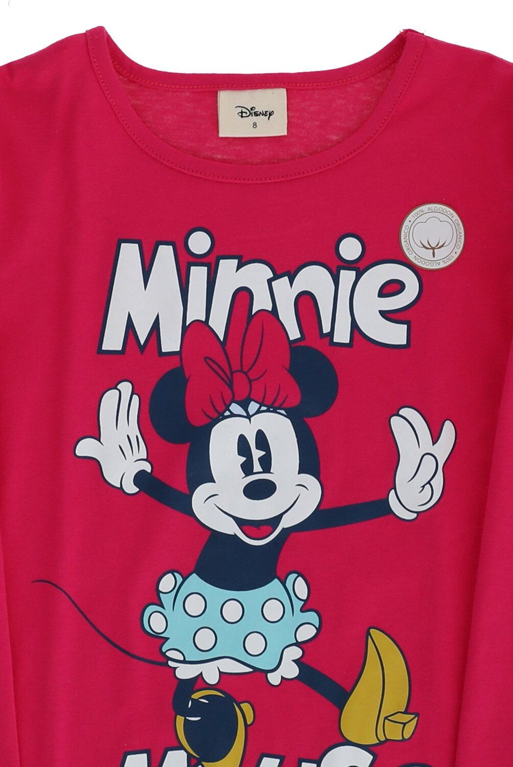 Disney - Polera Manga Larga Niña Minnie Fucsia Disney