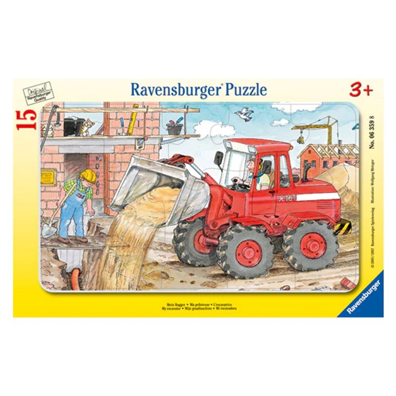 RAVENSBURGER - Puzzle Enmarcado Excavadora Ravensburger