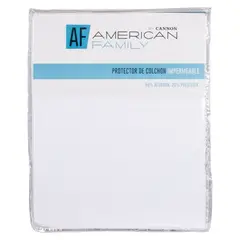 AMERICAN FAMILY - Cubre Colchón Microfibra Liso