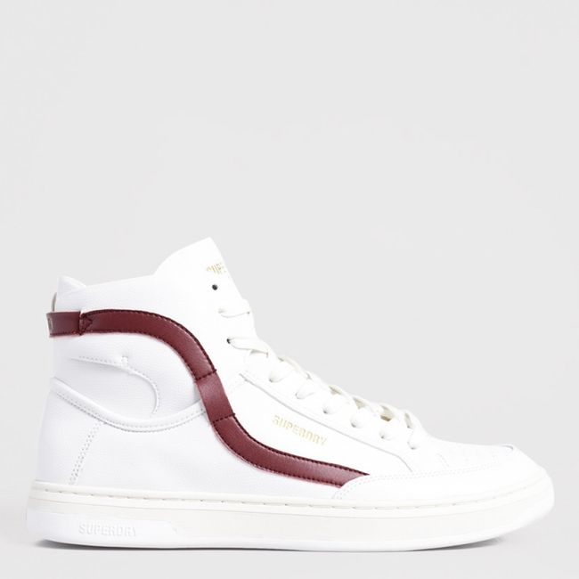 SUPERDRY - Zapatilla Urbana Cuero Hombre Blanco Superdry