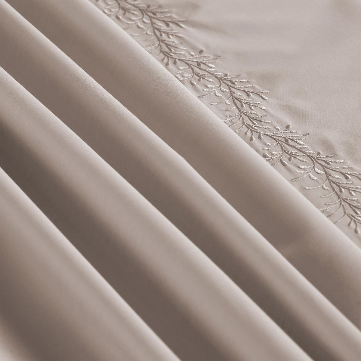 ROSEN - Juego de Sábanas 220 Hilos Bordada Botánica Natural Rosen