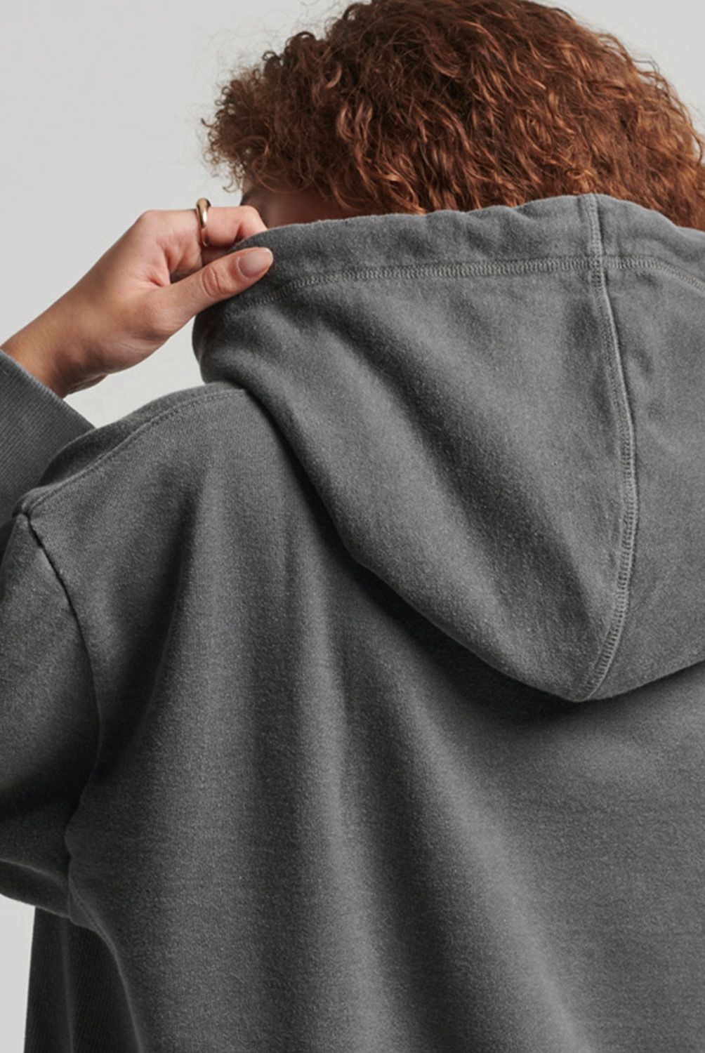 SUPERDRY - Superdry Polerón Oversize De Hilo Teñido En Prenda Con Capucha Y Logotipo Code Mujer
